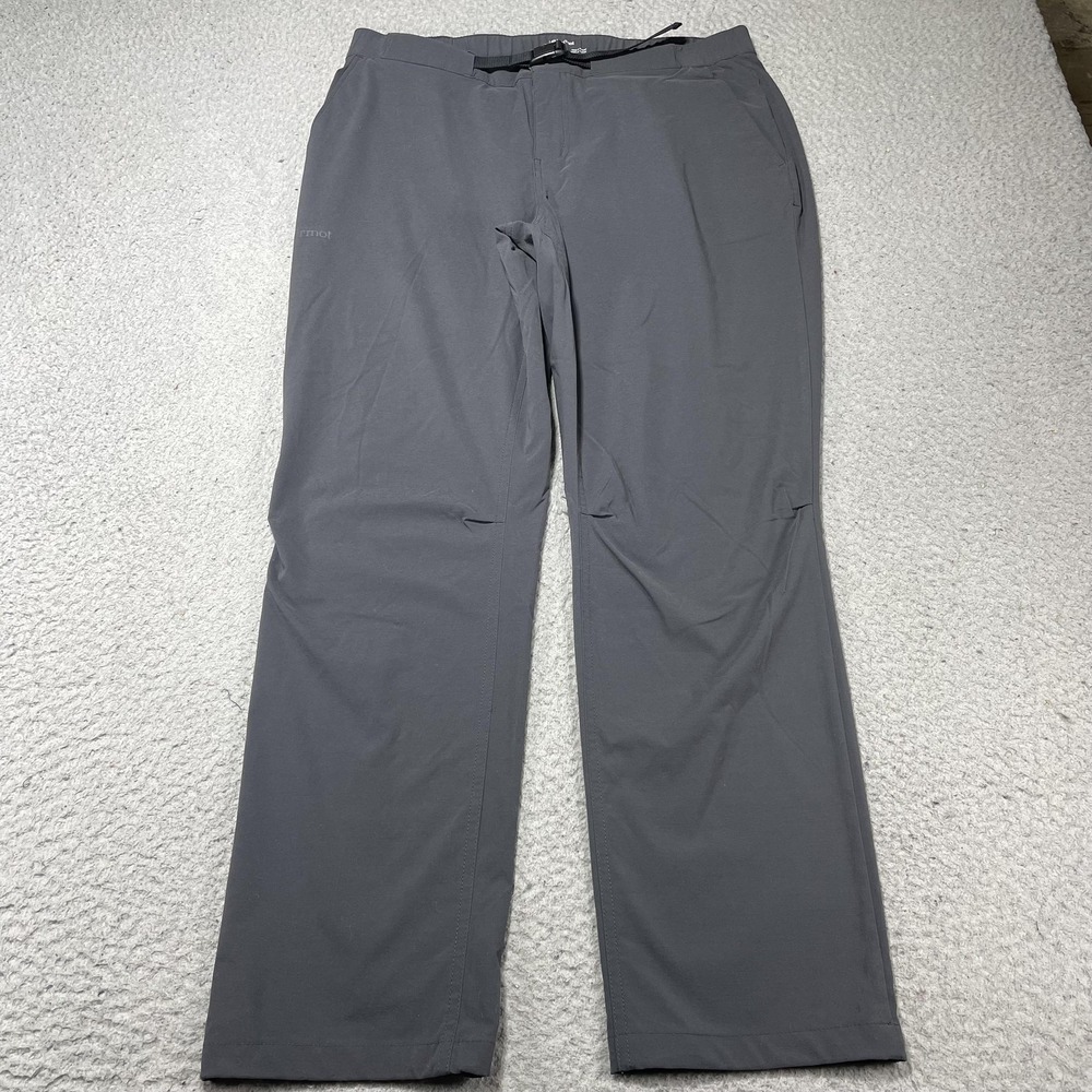 Marmot Pants Womens 14 Gray Stretch Hiking Quick Dry Adjustable Waist Outdoor